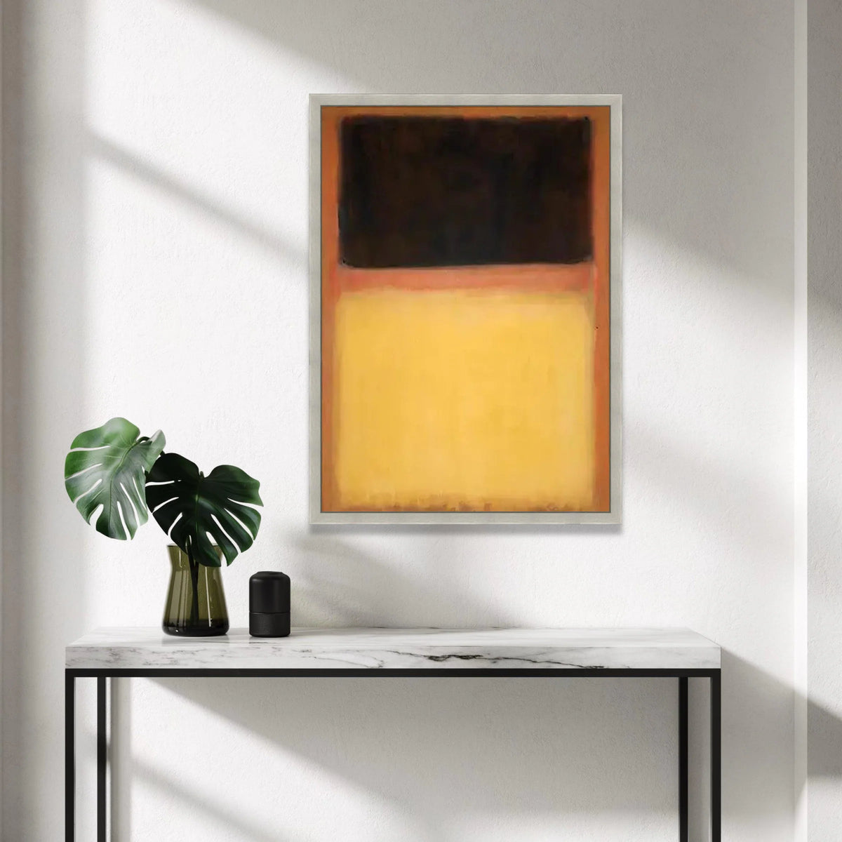 Mark Rothko Abstract Canvas Wall Art, Modern Color Block Painting, Minimalist Orange Yellow Black Canvas, Contemporary Home Canvas Print Art