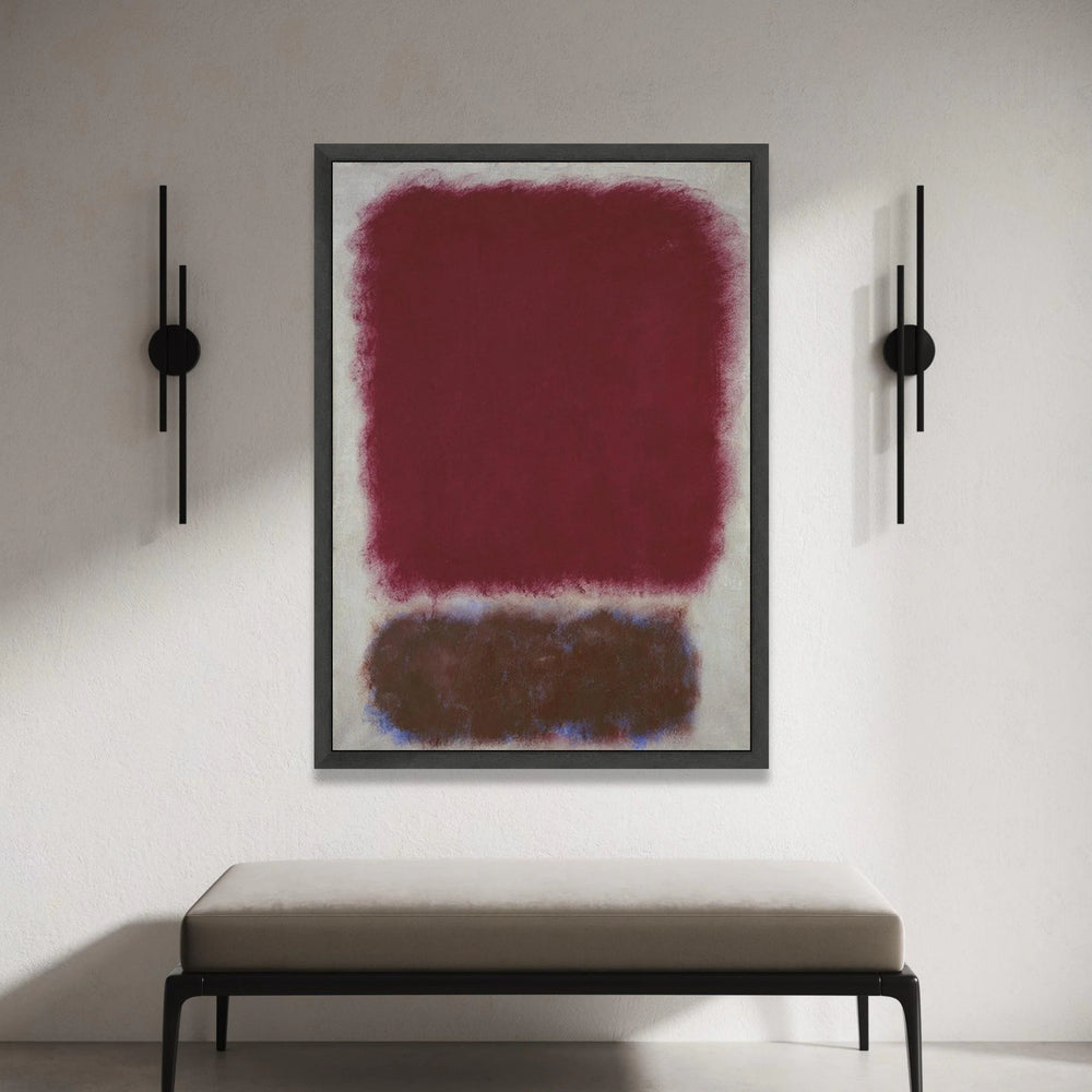 Mark Rothko Style Abstract Canvas Wall Art, Red and Brown Color Blocks, Modern Minimalist Home Decoration, Expressionist Canvas Print Art