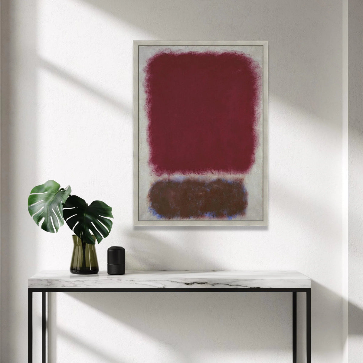 Mark Rothko Style Abstract Canvas Wall Art, Red and Brown Color Blocks, Modern Minimalist Home Decoration, Expressionist Canvas Print Art