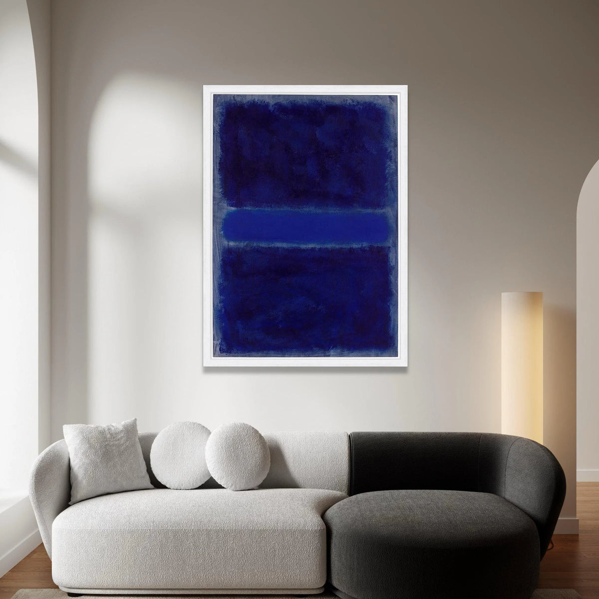 Mark Rothko Blue Abstract Canvas Wall Art, Modern Expressionist Color Field Painting, Contemporary Minimalist Home Canvas Print Art