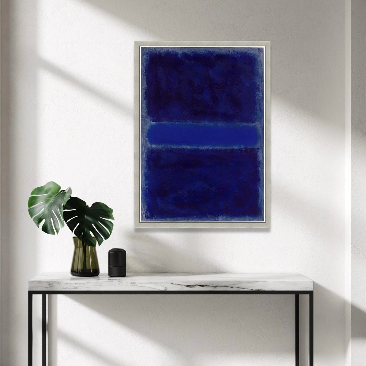 Mark Rothko Blue Abstract Canvas Wall Art, Modern Expressionist Color Field Painting, Contemporary Minimalist Home Canvas Print Art