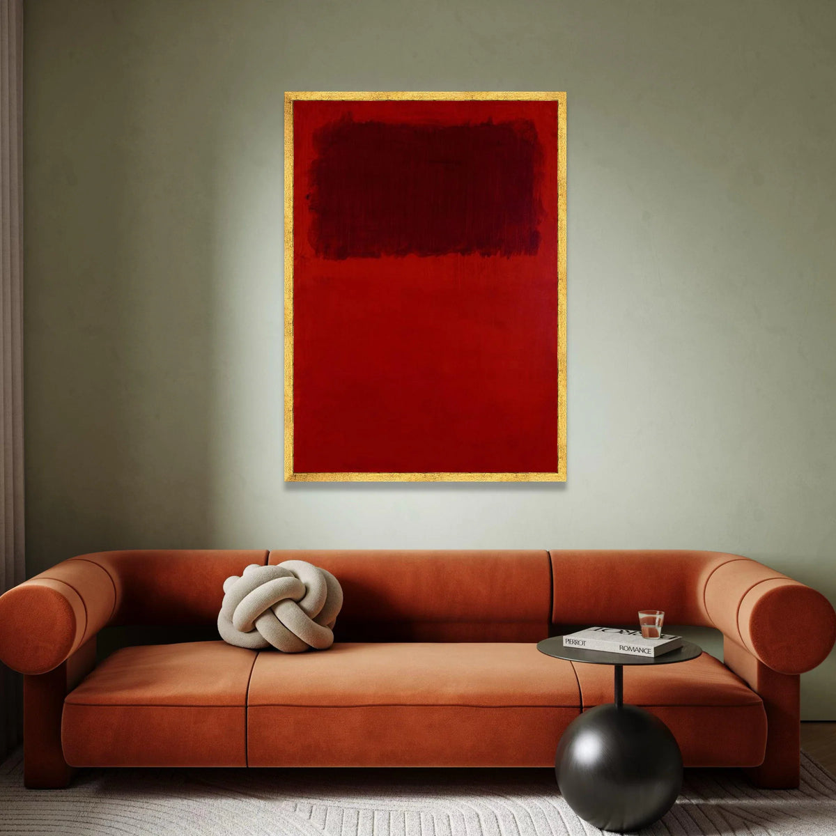Mark Rothko Red Abstract Canvas, Modern Minimalist Wall Art, Bold Color Block Painting, Contemporary Home Decor Canvas Print Art