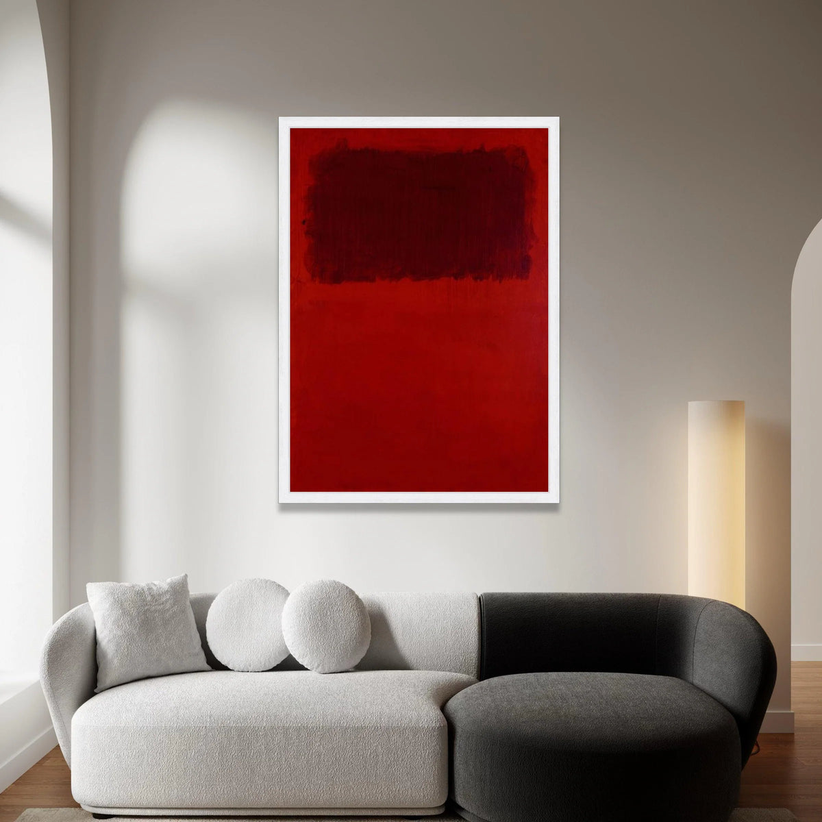Mark Rothko Red Abstract Canvas, Modern Minimalist Wall Art, Bold Color Block Painting, Contemporary Home Decor Canvas Print Art