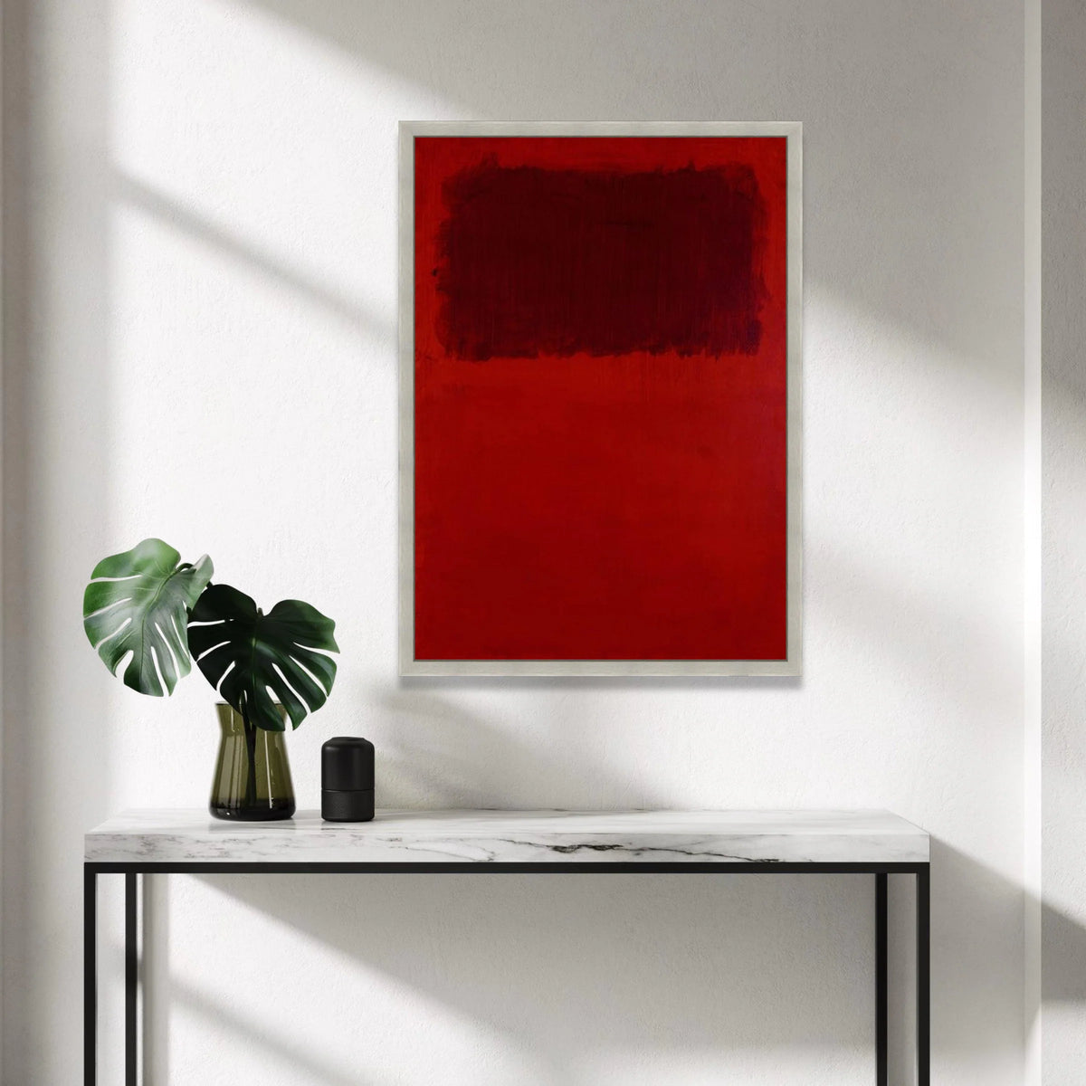 Mark Rothko Red Abstract Canvas, Modern Minimalist Wall Art, Bold Color Block Painting, Contemporary Home Decor Canvas Print Art