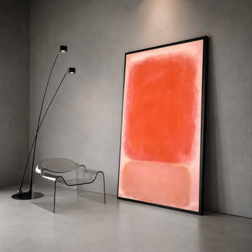 Mark Rothko Style Red and Pink Abstract Canvas Wall Art, Modern Minimalist Color Field Painting, Bold Home Decoration Canvas Print Art