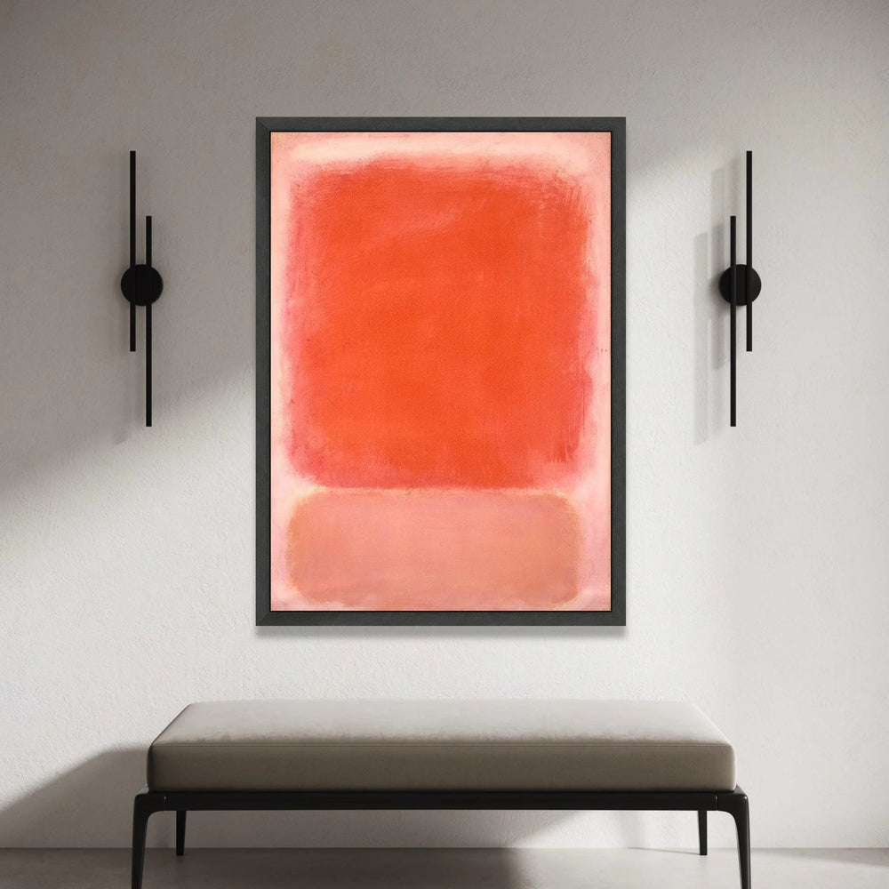 Mark Rothko Style Red and Pink Abstract Canvas Wall Art, Modern Minimalist Color Field Painting, Bold Home Decoration Canvas Print Art