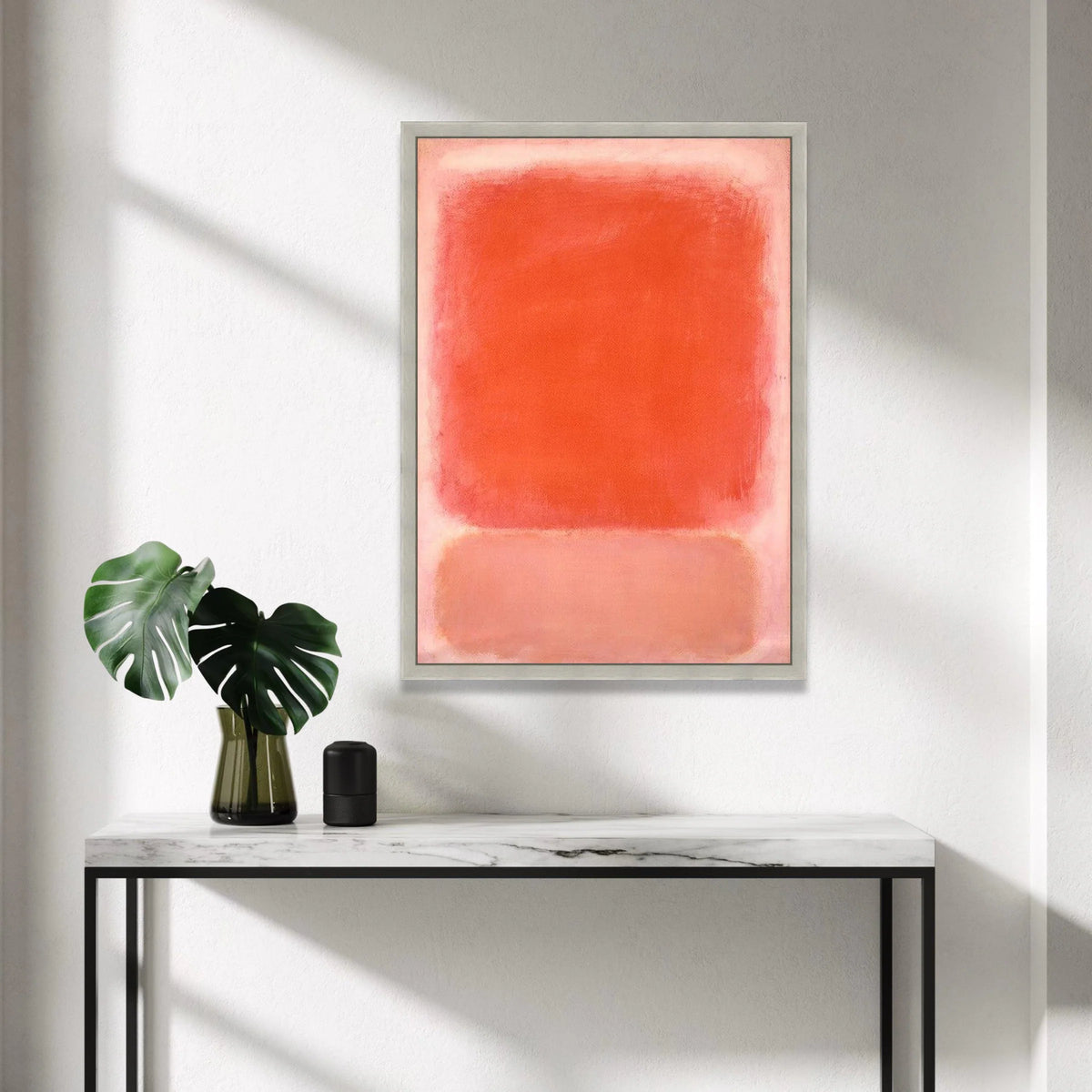 Mark Rothko Style Red and Pink Abstract Canvas Wall Art, Modern Minimalist Color Field Painting, Bold Home Decoration Canvas Print Art