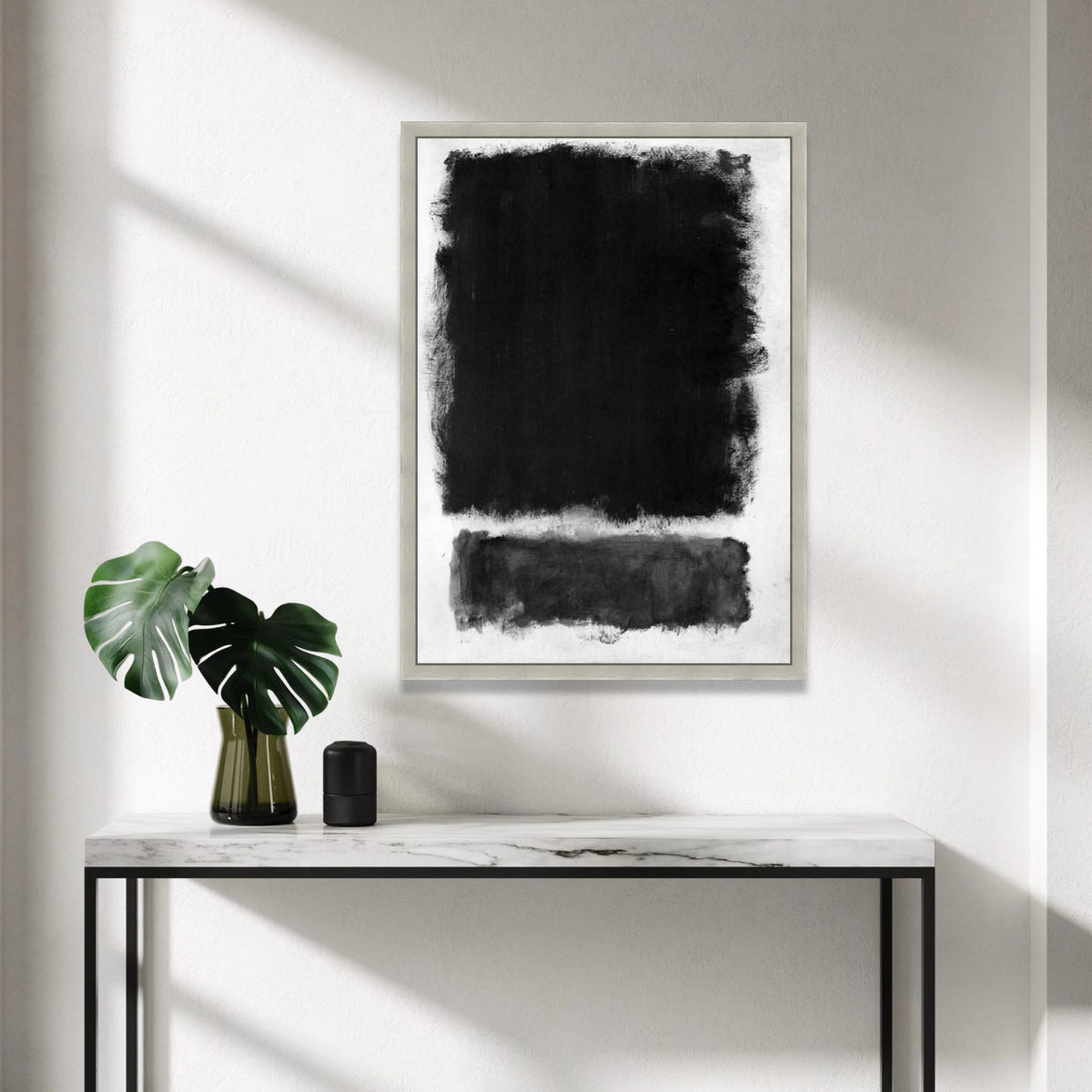 Mark Rothko Abstract Canvas Wall Art, Minimalist Black and White Composition, Modern Expressionist Canvas, Contemporary Canvas Print Art