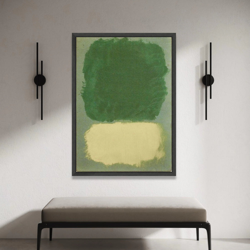 Mark Rothko Abstract Canvas Wall Art, Green and Beige Color Field Painting, Modern Minimalist Home Decor, Large Canvas Print Art