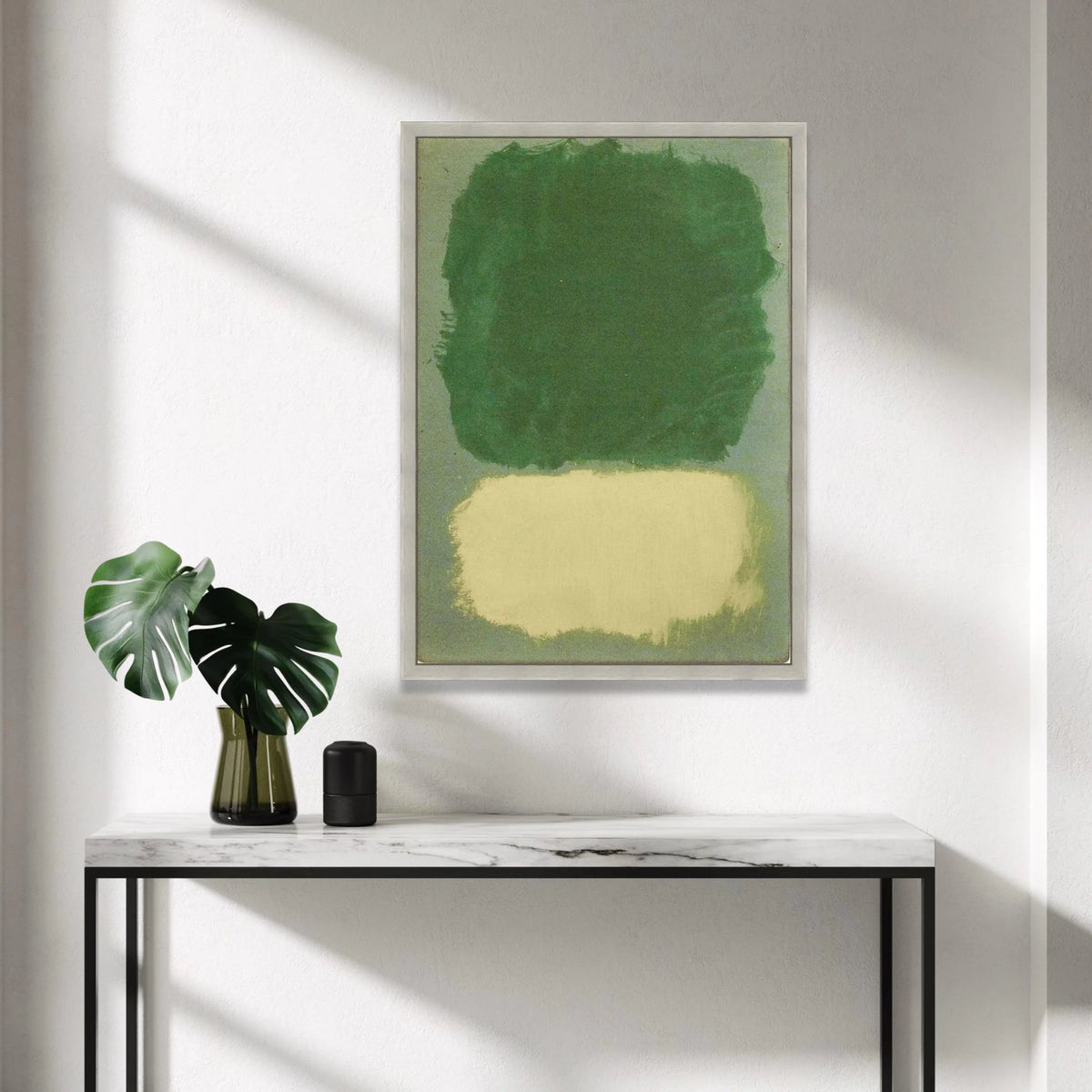 Mark Rothko Abstract Canvas Wall Art, Green and Beige Color Field Painting, Modern Minimalist Home Decor, Large Canvas Print Art