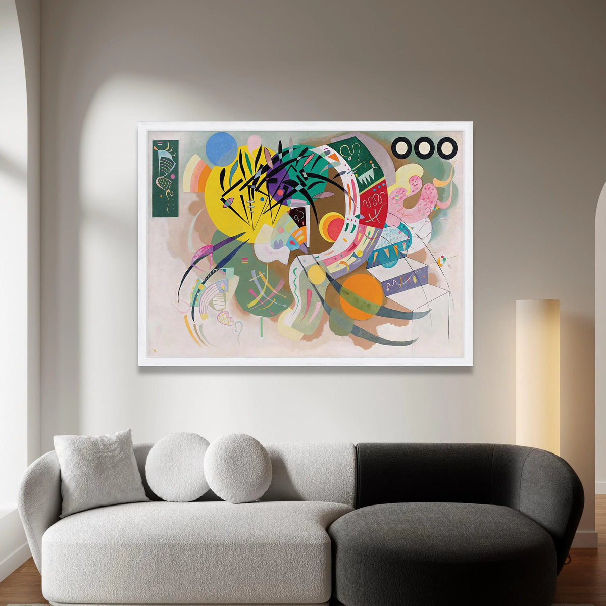 Abstract Geometric Shapes Canvas, Colorful Modern Wall Art, Contemporary Home Decoration, Vibrant Artistic Design, Unique Canvas Print Art