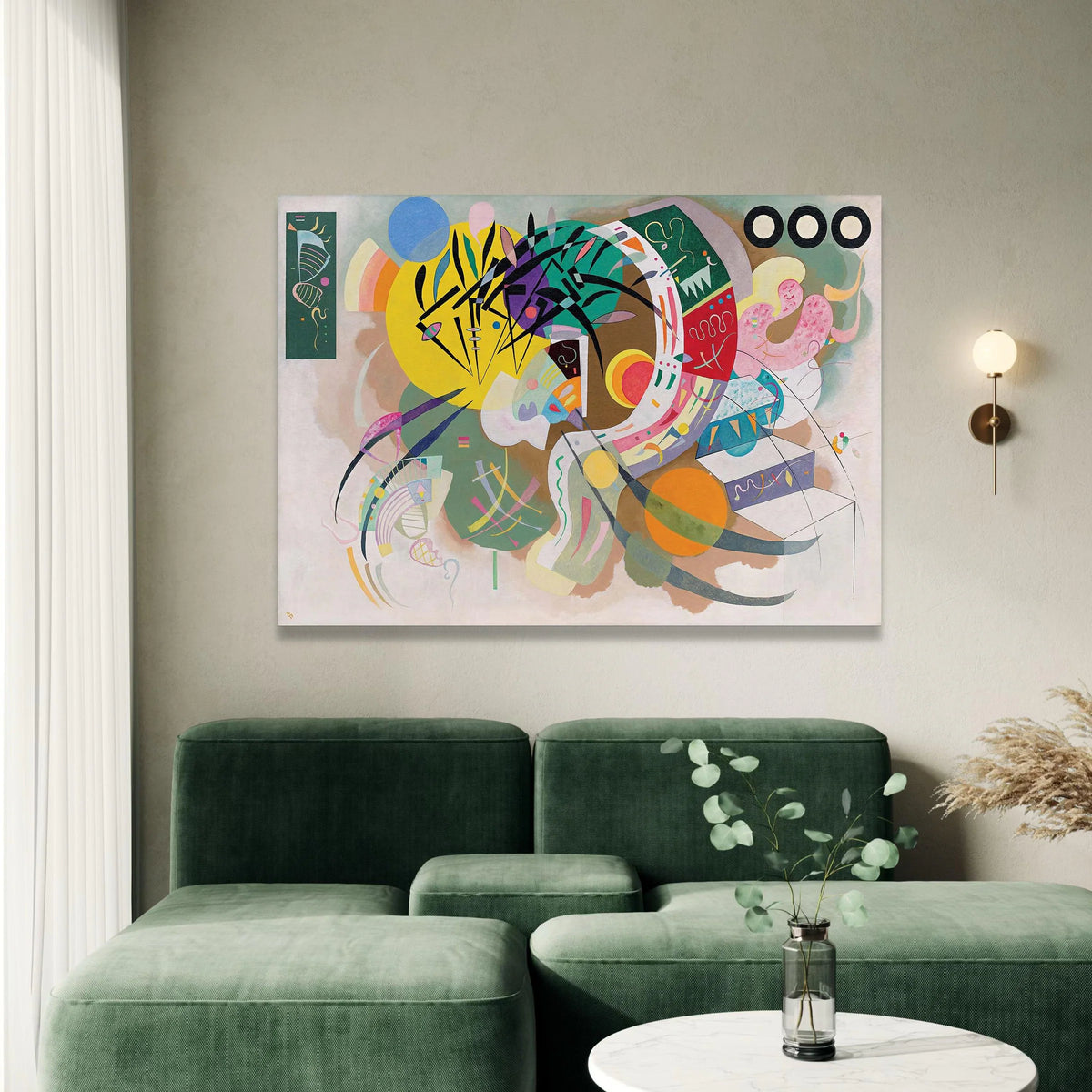 Abstract Geometric Shapes Canvas, Colorful Modern Wall Art, Contemporary Home Decoration, Vibrant Artistic Design, Unique Canvas Print Art