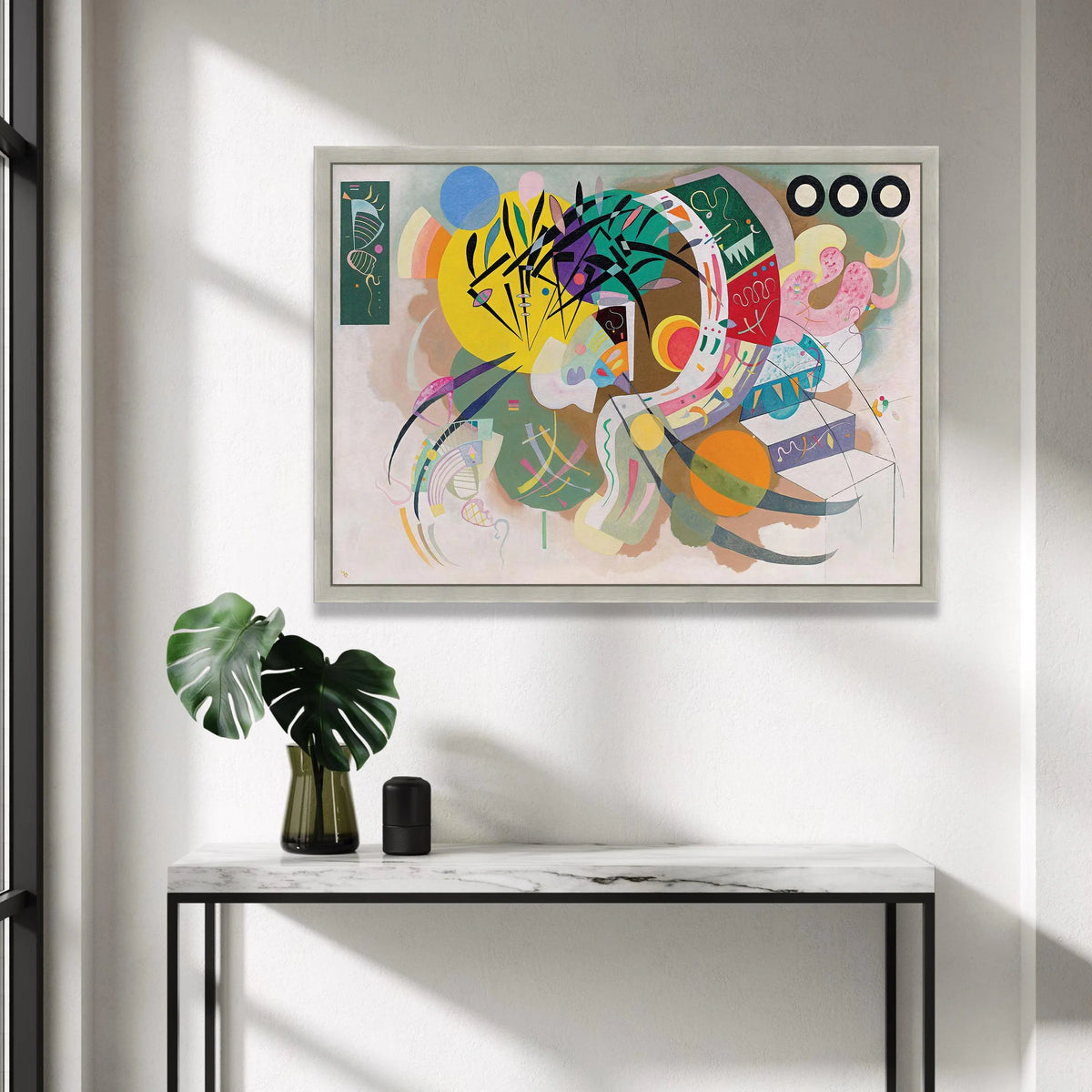 Abstract Geometric Shapes Canvas, Colorful Modern Wall Art, Contemporary Home Decoration, Vibrant Artistic Design, Unique Canvas Print Art