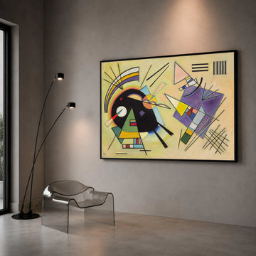 Colorful Abstract Geometric Canvas Wall Art, Modern Shapes Composition, Contemporary Home Decoration, Vibrant Art Print on Canvas Print Art