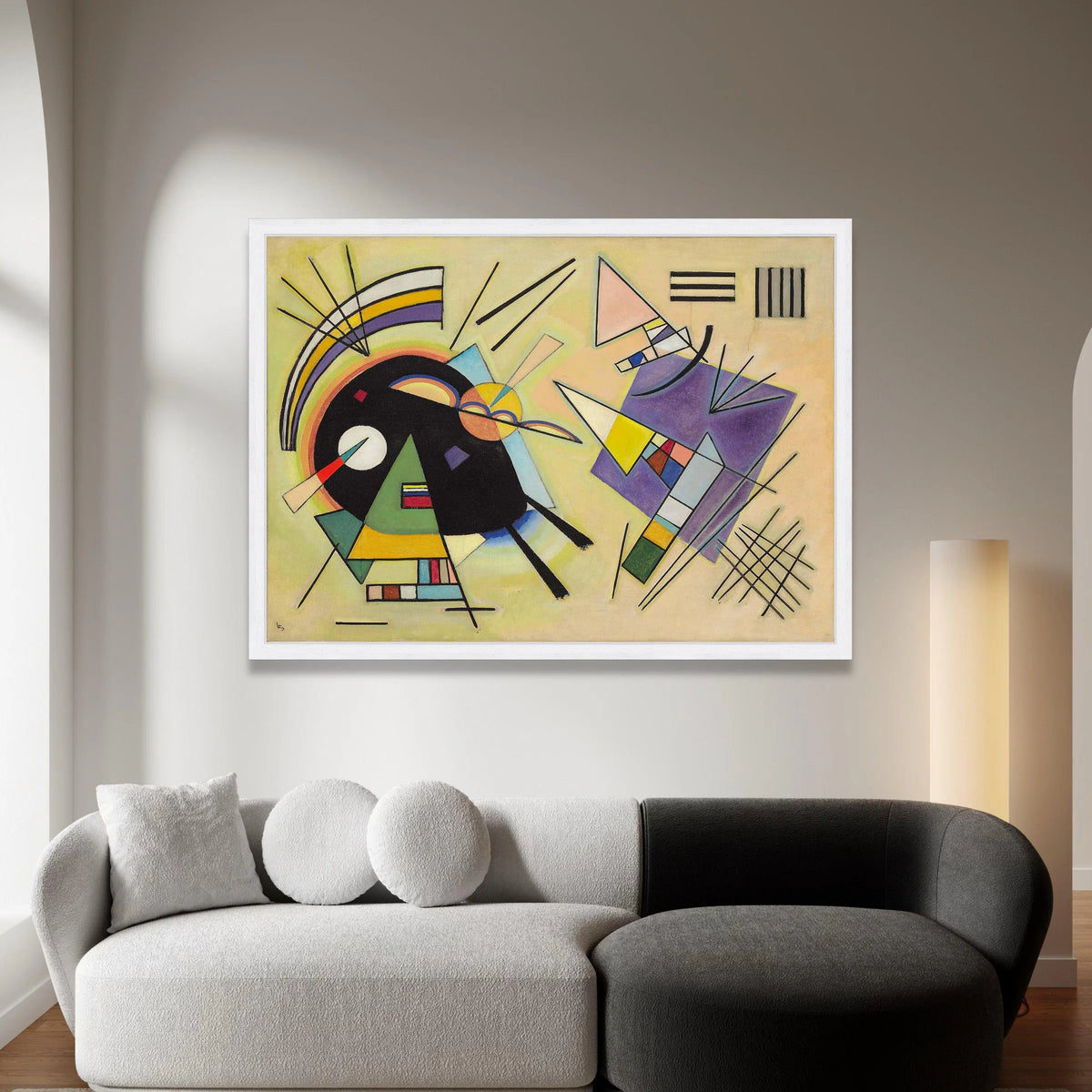 Colorful Abstract Geometric Canvas Wall Art, Modern Shapes Composition, Contemporary Home Decoration, Vibrant Art Print on Canvas Print Art