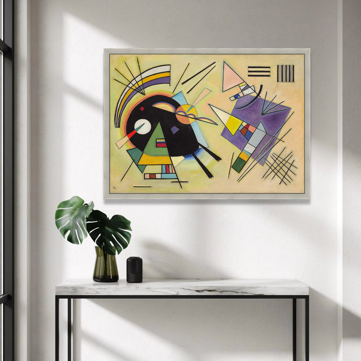 Colorful Abstract Geometric Canvas Wall Art, Modern Shapes Composition, Contemporary Home Decoration, Vibrant Art Print on Canvas Print Art
