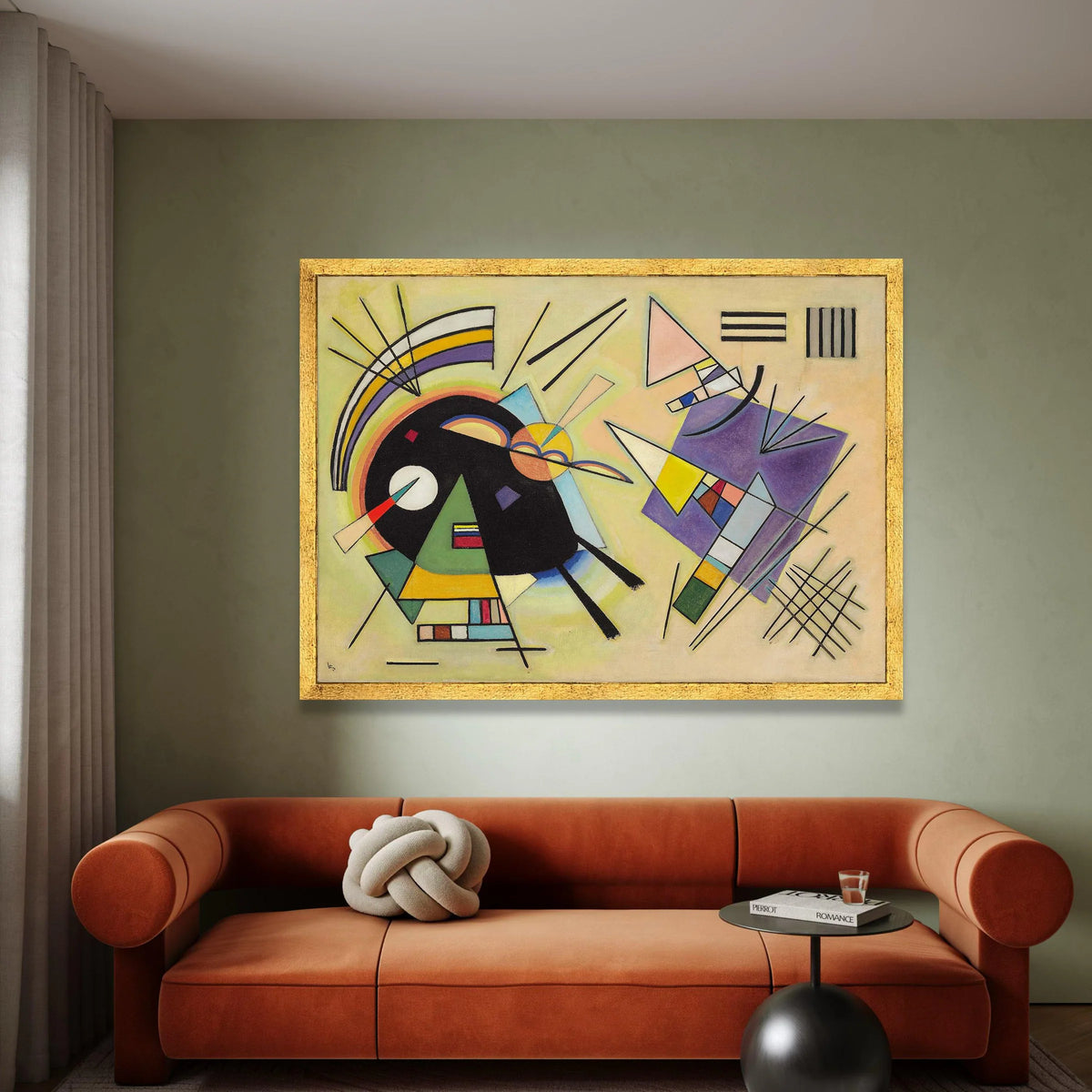 Colorful Abstract Geometric Canvas Wall Art, Modern Shapes Composition, Contemporary Home Decoration, Vibrant Art Print on Canvas Print Art