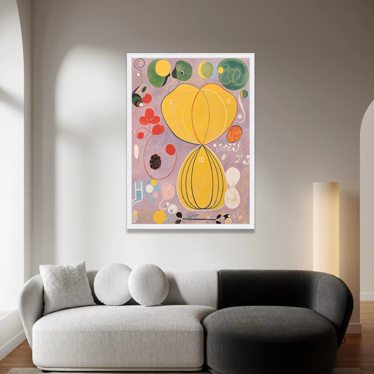 Abstract Geometric Shapes Canvas, Modern Organic Art, Colorful Wall Art, Mid Century Style Decor, Vibrant Home Decoration Canvas Print Art