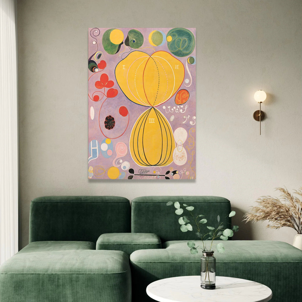 Abstract Geometric Shapes Canvas, Modern Organic Art, Colorful Wall Art, Mid Century Style Decor, Vibrant Home Decoration Canvas Print Art
