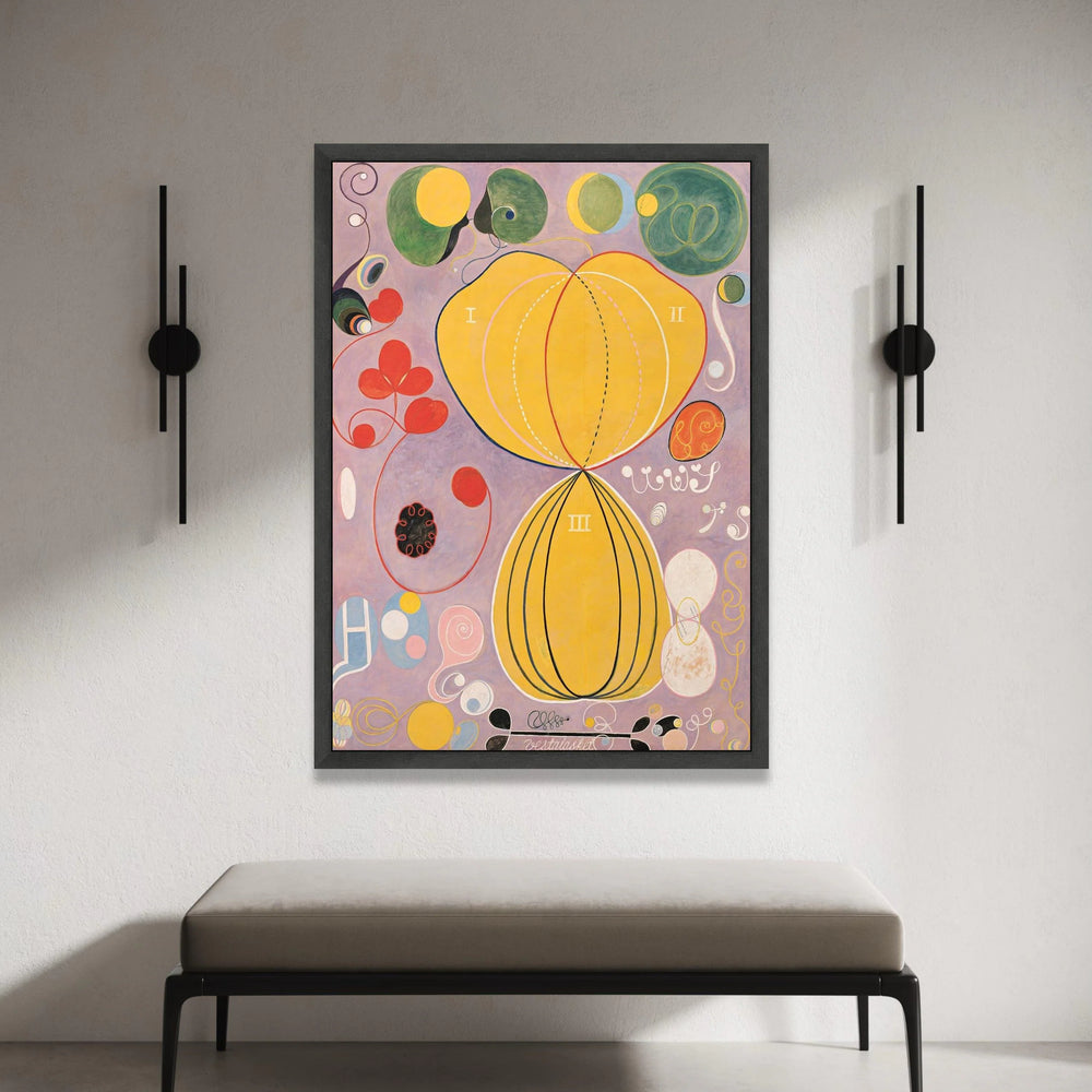 Abstract Geometric Shapes Canvas, Modern Organic Art, Colorful Wall Art, Mid Century Style Decor, Vibrant Home Decoration Canvas Print Art