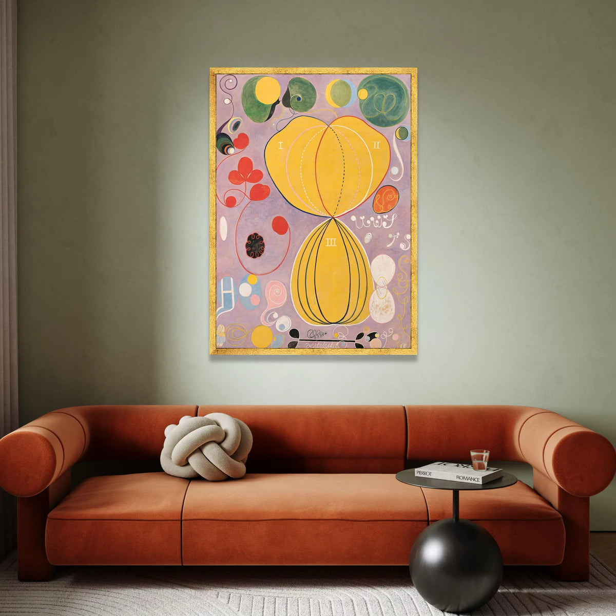 Abstract Geometric Shapes Canvas, Modern Organic Art, Colorful Wall Art, Mid Century Style Decor, Vibrant Home Decoration Canvas Print Art