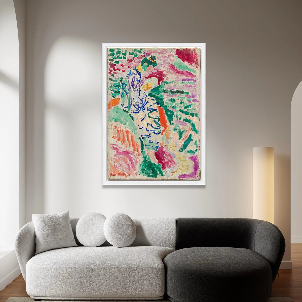 Abstract Floral Figure Canvas Wall Art, Colorful Impressionist Style, Vibrant Home Decoration, Modern Artistic Canvas, Canvas Print Art