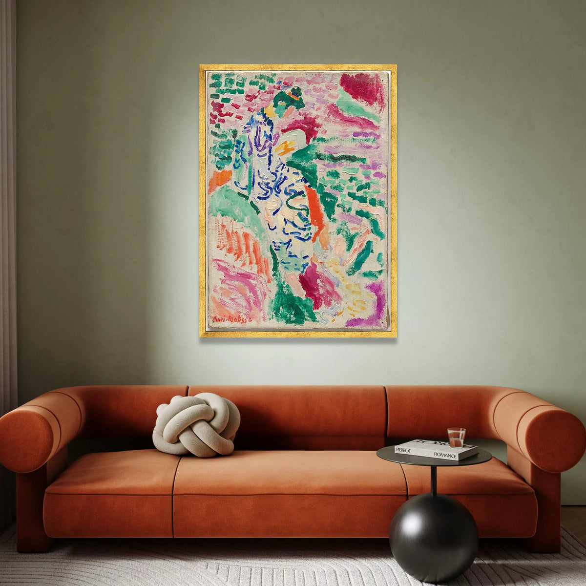 Abstract Floral Figure Canvas Wall Art, Colorful Impressionist Style, Vibrant Home Decoration, Modern Artistic Canvas, Canvas Print Art