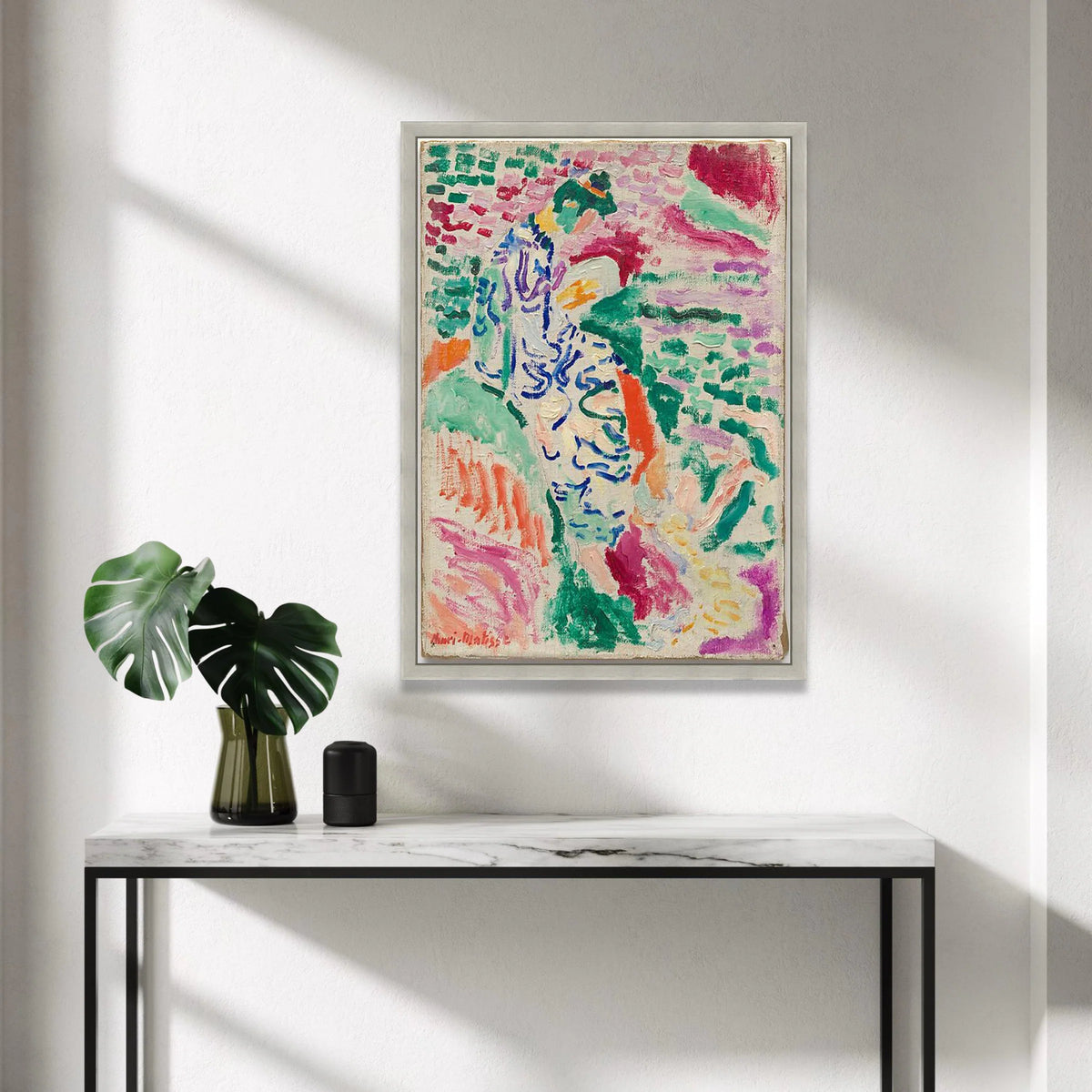 Abstract Floral Figure Canvas Wall Art, Colorful Impressionist Style, Vibrant Home Decoration, Modern Artistic Canvas, Canvas Print Art