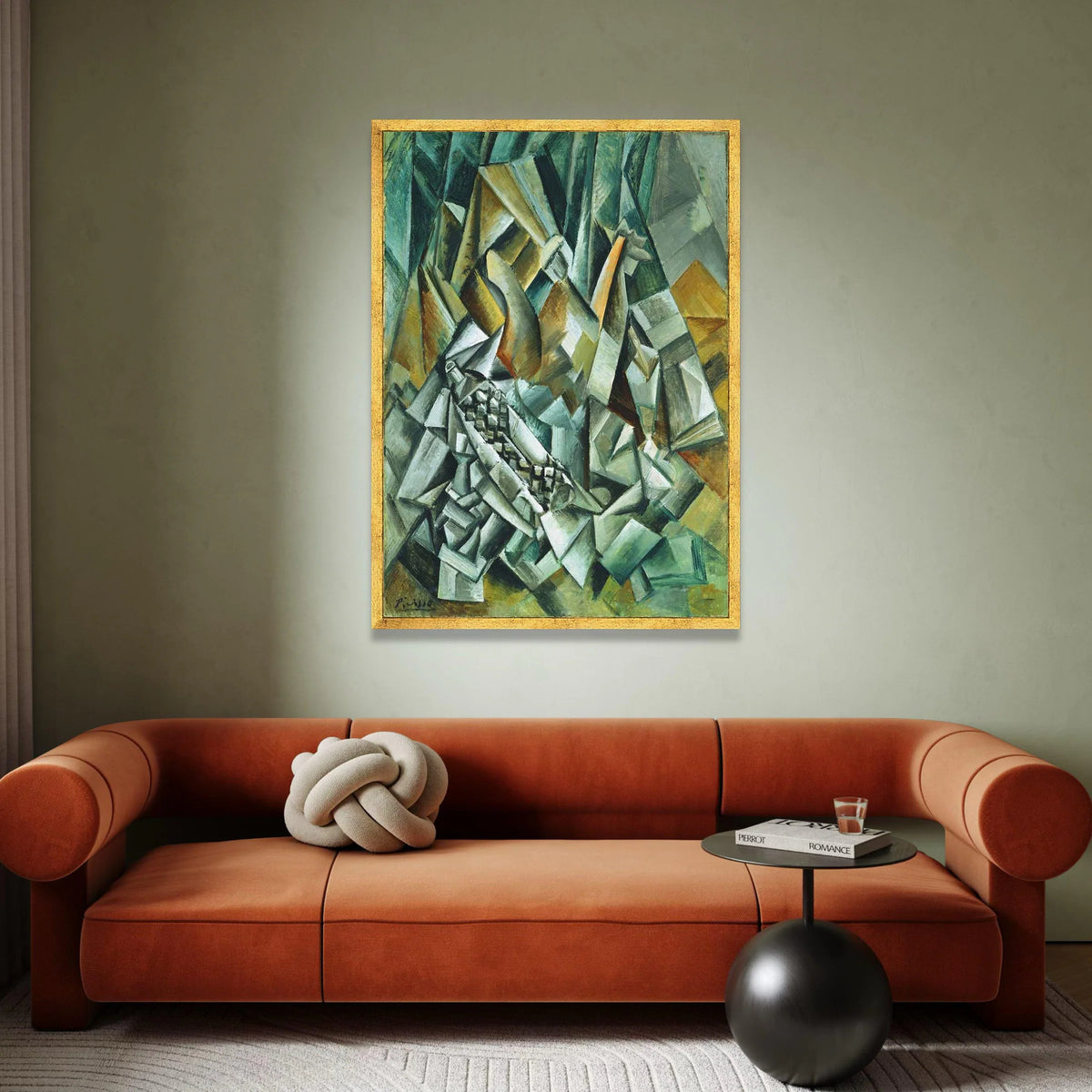Abstract Cubism Chessboard, Geometric Shapes Canvas, Modern Artistic Wall Art, Cubist Home Decor, Unique Canvas Painting Canvas Print Art