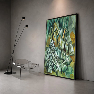 Abstract Cubism Chessboard, Geometric Shapes Canvas, Modern Artistic Wall Art, Cubist Home Decor, Unique Canvas Painting Canvas Print Art