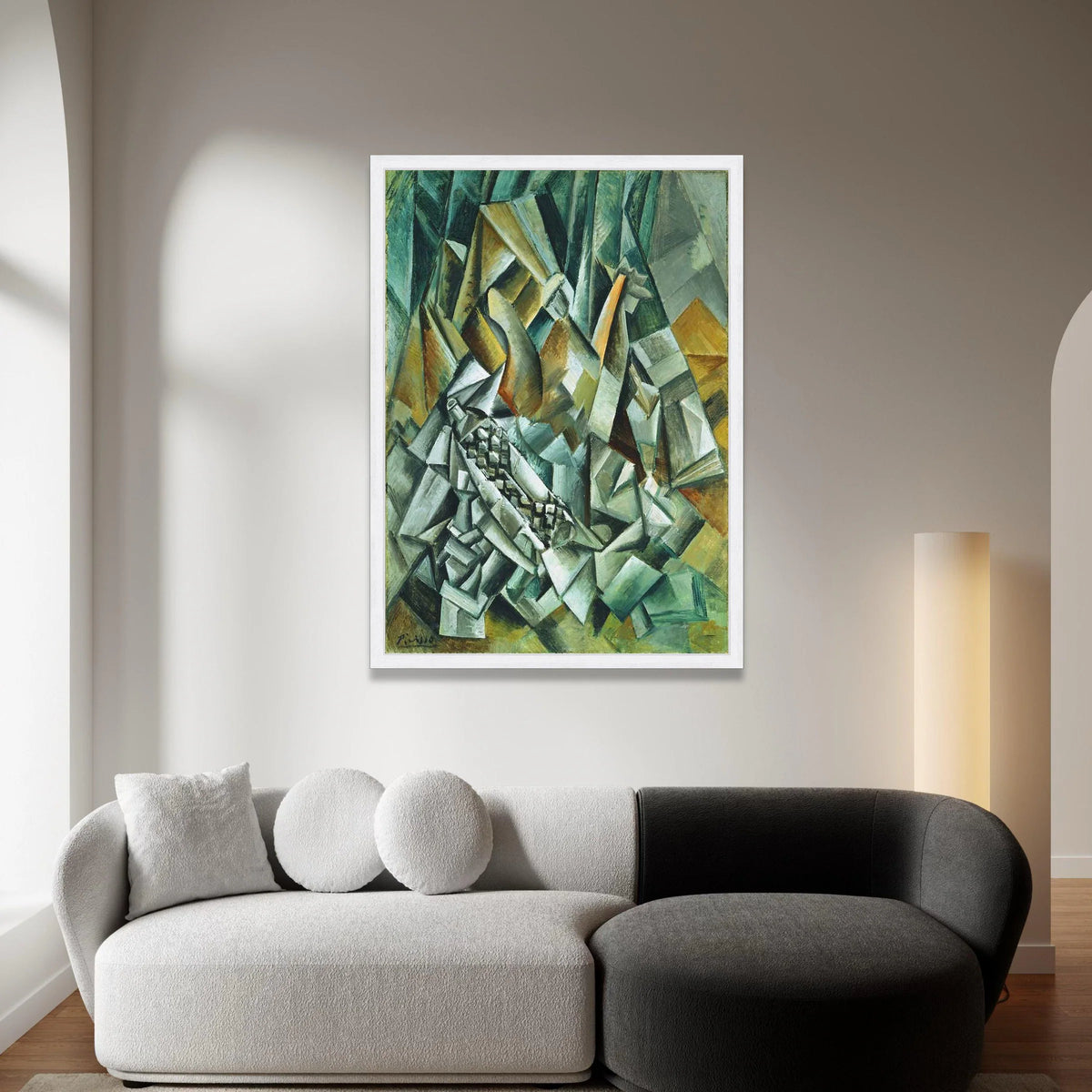 Abstract Cubism Chessboard, Geometric Shapes Canvas, Modern Artistic Wall Art, Cubist Home Decor, Unique Canvas Painting Canvas Print Art