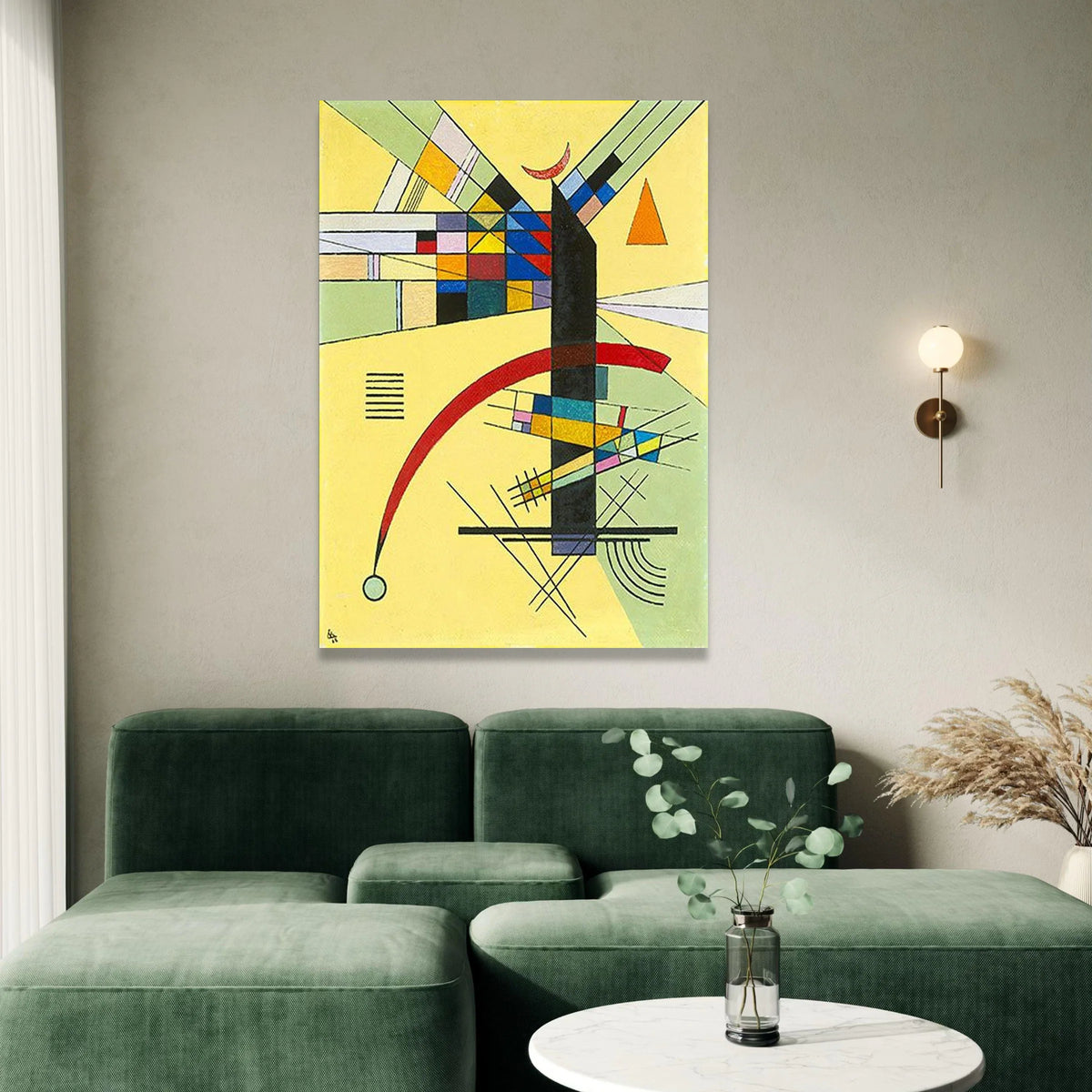 Modern Abstract Geometric Canvas, Colorful Shapes Wall Art, Contemporary Home Decoration, Artistic Canvas Print, Vibrant Canvas Print Art