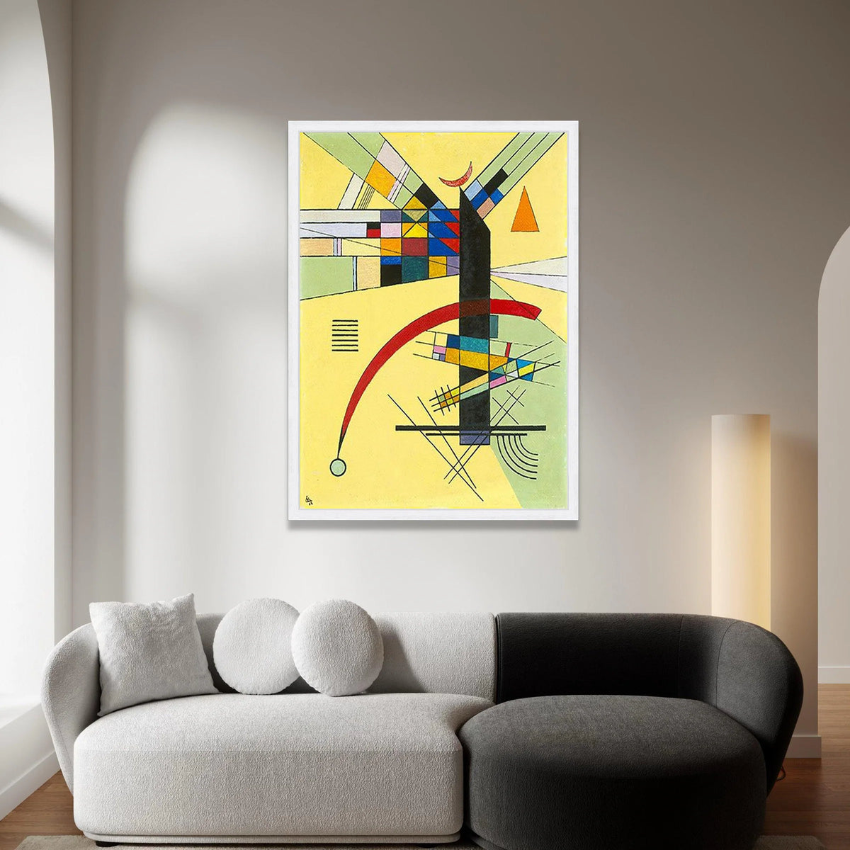 Modern Abstract Geometric Canvas, Colorful Shapes Wall Art, Contemporary Home Decoration, Artistic Canvas Print, Vibrant Canvas Print Art