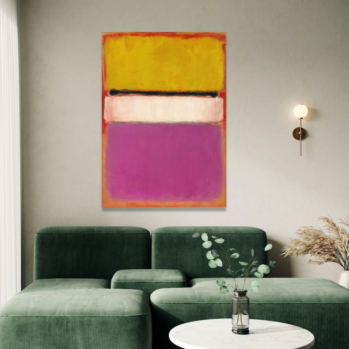 Mark Rothko Style Abstract Color Field Canvas Wall Art, Modern Minimalist Home Decoration, Contemporary Abstract Painting Canvas Print Art