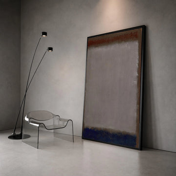 Mark Rothko Abstract Canvas Wall Art, Modern Minimalist Color Field Painting, Contemporary Home Decor, Muted Brown and Blue Canvas Print Art
