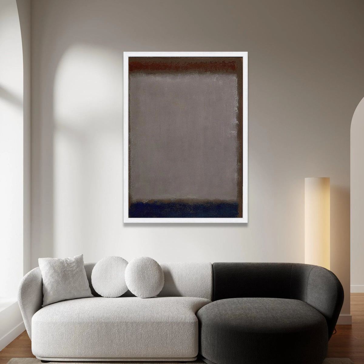 Mark Rothko Abstract Canvas Wall Art, Modern Minimalist Color Field Painting, Contemporary Home Decor, Muted Brown and Blue Canvas Print Art