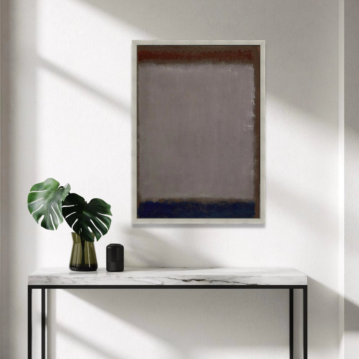 Mark Rothko Abstract Canvas Wall Art, Modern Minimalist Color Field Painting, Contemporary Home Decor, Muted Brown and Blue Canvas Print Art