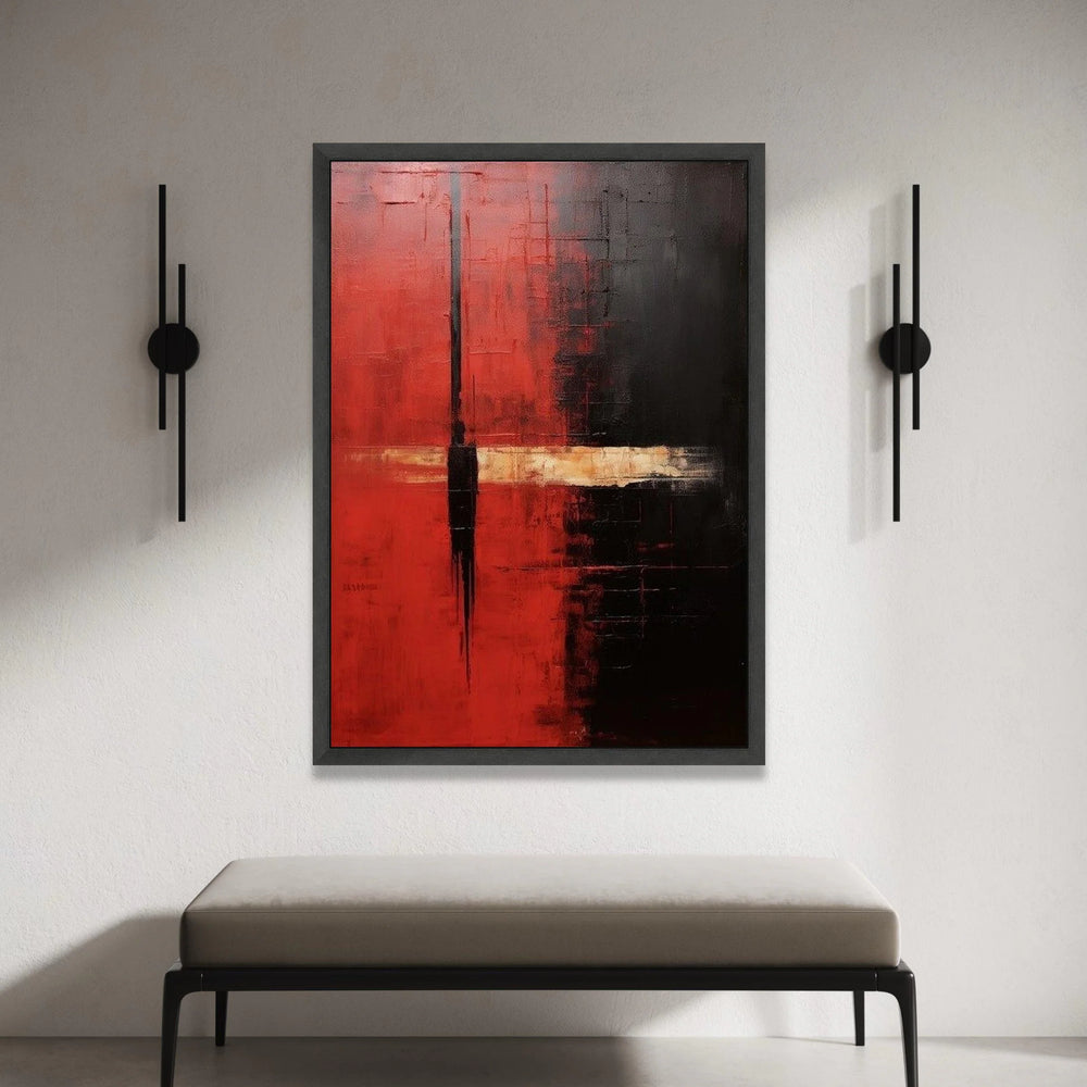Mark Rothko Abstract Canvas, Red and Black Modern Wall Art, Color Field Painting Style, Bold Contemporary Canvas Decoration Canvas Print Art