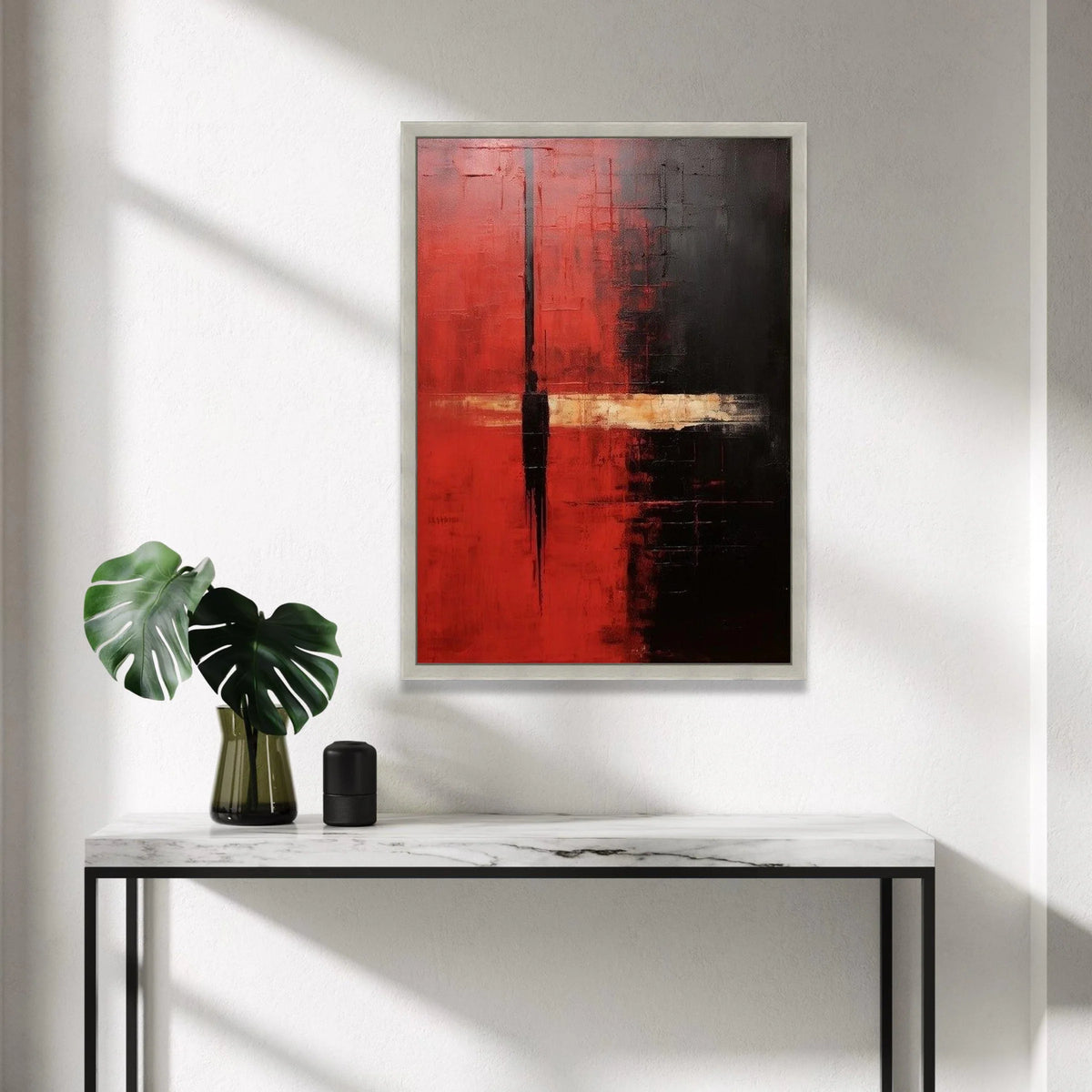 Mark Rothko Abstract Canvas, Red and Black Modern Wall Art, Color Field Painting Style, Bold Contemporary Canvas Decoration Canvas Print Art