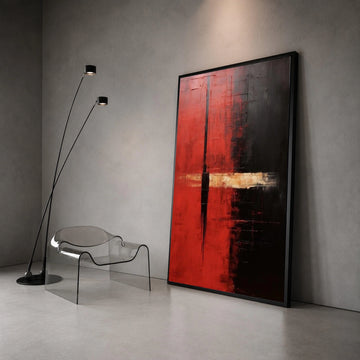 Mark Rothko Abstract Canvas, Red and Black Modern Wall Art, Color Field Painting Style, Bold Contemporary Canvas Decoration Canvas Print Art