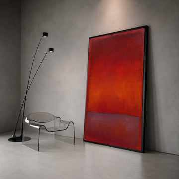 Mark Rothko Abstract Canvas Wall Art, Red and Orange Color Field Painting, Modern Minimalist Home Decor, Large Contemporary Canvas Print Art