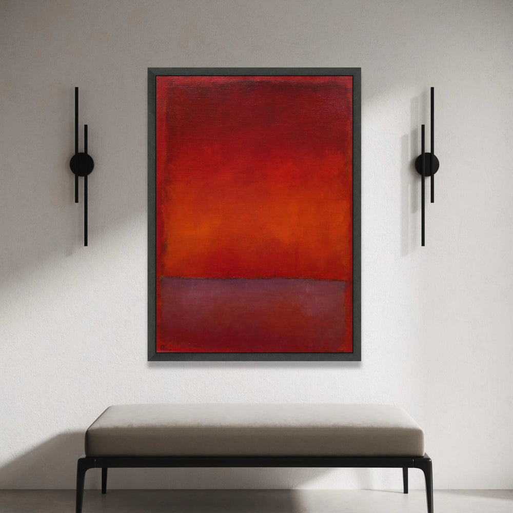 Mark Rothko Abstract Canvas Wall Art, Red and Orange Color Field Painting, Modern Minimalist Home Decor, Large Contemporary Canvas Print Art