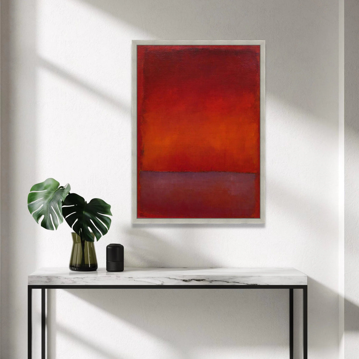 Mark Rothko Abstract Canvas Wall Art, Red and Orange Color Field Painting, Modern Minimalist Home Decor, Large Contemporary Canvas Print Art