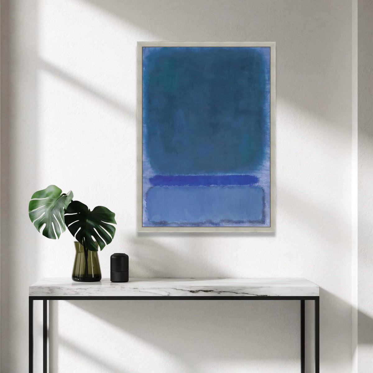 Mark Rothko Blue Abstract Canvas, Modern Color Block Wall Art, Contemporary Minimalist Canvas for Home, Large Statement Art Canvas Print Art