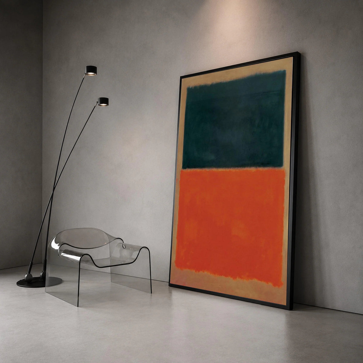 Mark Rothko Style Abstract Canvas Wall Art, Bold Color Field Painting, Modern Minimalist Home Decoration Canvas Print Art