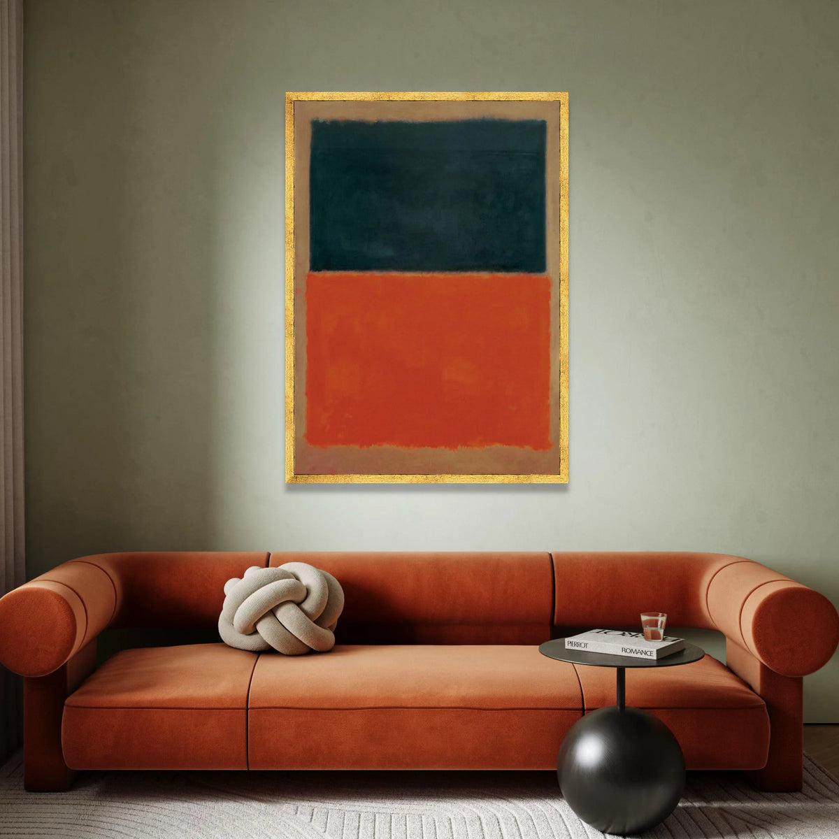 Mark Rothko Style Abstract Canvas Wall Art, Bold Color Field Painting, Modern Minimalist Home Decoration Canvas Print Art