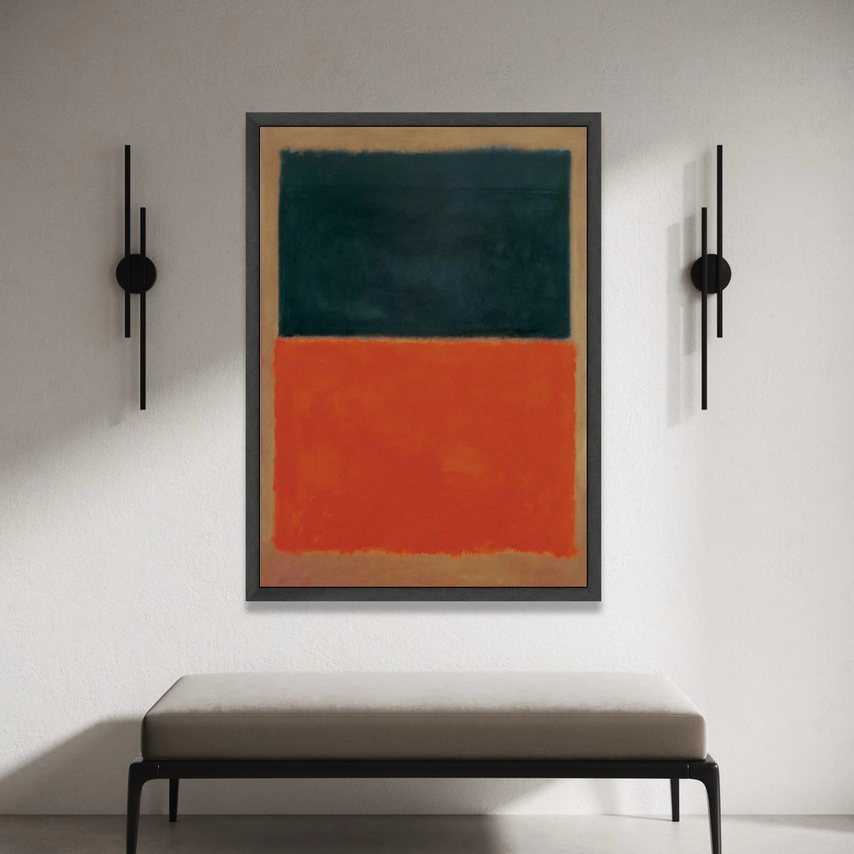 Mark Rothko Style Abstract Canvas Wall Art, Bold Color Field Painting, Modern Minimalist Home Decoration Canvas Print Art