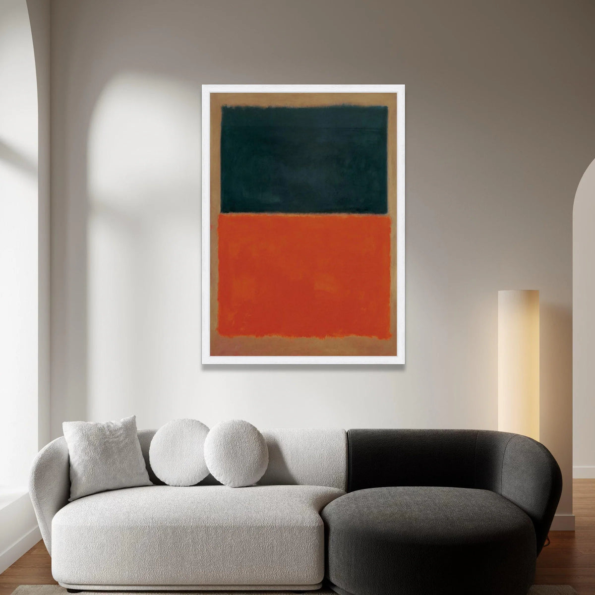 Mark Rothko Style Abstract Canvas Wall Art, Bold Color Field Painting, Modern Minimalist Home Decoration Canvas Print Art
