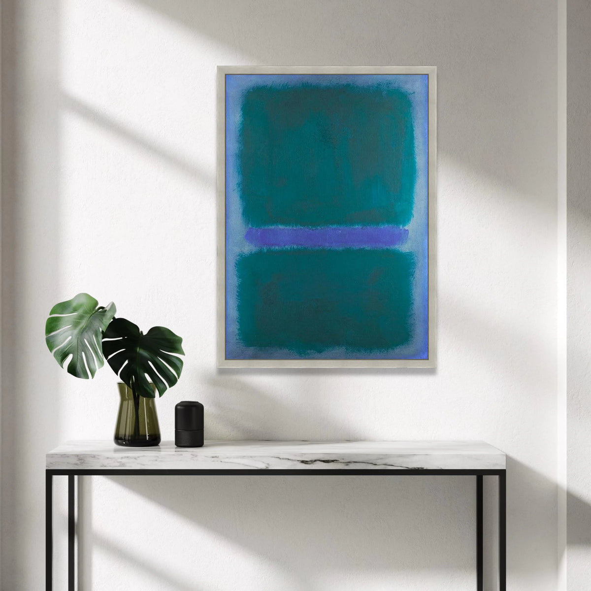 Mark Rothko Style Abstract Canvas Wall Art, Modern Color Field Painting, Blue and Purple Color Blocks, Contemporary Home Canvas Print Art