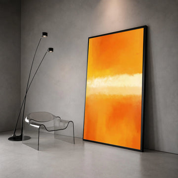 Mark Rothko Style Abstract Color Field Canvas, Warm Orange Gradient Wall Art, Mid Century Modern Artwork, Contemporary Home Canvas Print Art